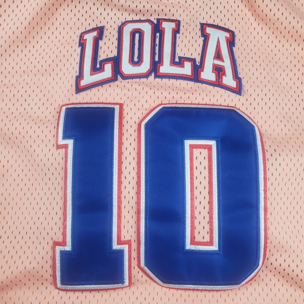 Space Jam Lola Headgear Classics RARE Peach Crop Jersey 2XL #10 Tune Squad EUC - Picture 3 of 13
